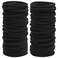 7mm Womens Elastic Hair Tie, 70 Pieces Black Hair Ties for Thick and Curly Hair Ponytail Holders Hair Elastic Band for Women or Men