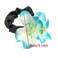 5pcs Pretty Colored Elastic Flower Hair Scrunchies Hair Ties with Bauhinia Flowers Deco Ponytail Hairball Hair Scrunchies for Girls Women