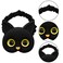 6 Pack Cute Cat Hair Ties Elastic Ponytail Holders Hair Bands for Girls High Ponytail Headwear Accessories for Women Girls Thick and Thin Hair (Black and White)
