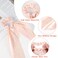 6 PCS Bow Silk Scrunchies, Hair Ties with Bows, Hair Scrunchies for Women Girls, Knotted Bow Silk Hair Ties, Elastic Bands Ponytail Holder Bachelorette Party Accessories for Thick Thin Long Hair