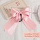 Yougeigy 6PCS Bow Hair Ties, Satin Hair Ribbon, Ribbon Hair Bows for Women Girls, Elastics Hair Scrunchies for Thick Thin Hair, Pink Bows Hair Accessories