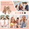 Yougeigy 6PCS Bow Hair Ties, Satin Hair Ribbon, Ribbon Hair Bows for Women Girls, Elastics Hair Scrunchies for Thick Thin Hair, Brown Hair Accessories