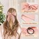 Yougeigy 6PCS Bow Hair Ties, Satin Hair Ribbon, Ribbon Hair Bows for Women Girls, Elastics Hair Scrunchies for Thick Thin Hair, Brown Hair Accessories