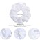 80 Pieces White Satin Scrunchies Bulk, Solid Color Elastic Hair Bands Silky Ponytail Holder for Women Girls Kids Hair Accessories