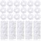 80 Pieces White Satin Scrunchies Bulk, Solid Color Elastic Hair Bands Silky Ponytail Holder for Women Girls Kids Hair Accessories