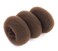 AJOY 3 Pcs Mini Size Brown, Small Bun Maker for Kids, Sock Bun Donut for Thin Hair, Doughnut Bun Form Toddler for Girls, Dance, Child, Ballet, Ballerina Etc., 2-2.6 Inch