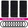 Anezus 200 Pcs Black Elastics Hair Ties Small Bulk Hair Ties Hair Bands (4mm)