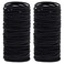 Anezus 200 Pcs Black Elastics Hair Ties Small Bulk Hair Ties Hair Bands (4mm)