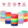 Antye 100Pcs Hair Ties - No Damage Seamless Elastic Pony Tail Holders For Thick or Thin Hair, No Snag, Dent, or Breakage - Rainbow Color