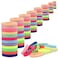 Antye 100Pcs Hair Ties - No Damage Seamless Elastic Pony Tail Holders For Thick or Thin Hair, No Snag, Dent, or Breakage - Rainbow Color
