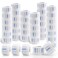 NICEMOVIC 40 Rolls Disposable Barber Paper Neck Strips Bulk Barber Accessories, Professional Barber Supplies Stretchy Paper Neck Strips for Salon Haircut Styling