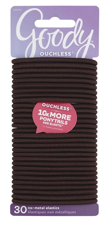 Goody Women's Ouchless Braided Elastics, Brown, 30 CT (Pack Of 3)