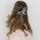 Black cheerleading bows for girls Girls' Hair Bows Ponytail Holder Elastic Hair Ties. Large Cheer Hair Bows.(FQ5) (Black B)