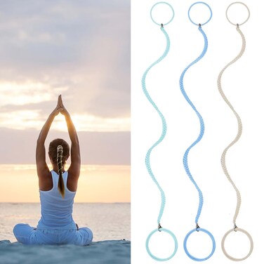 3 Packs 16" Elastic Hair Ties No Damage for Thin Hair, Workout Hair Bands for Water Wind Sports Strong Ponytail Holders for Women Girls Stretchy Braided Pony Tail Hair Tie Wrap for Swim Diving Surfing