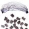 20PCS of Black Hair Net Invisible Elastic Edge Mesh Stretchable Hair Nets for Women Sleeping Ballet Bun Food Service Individual Package Hairnet 20" (50 cm)