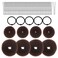 8PCS Donut Hair Bun Maker, Ballet Bun Kit for Kids, Includes 4PCS Medium Ballet Hair Bun Makers and 4PCS Small Donut Bun Makers, 5PCS Hair Elastic Bands, 20PCS Hair Pins for Buns