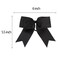 Cheer Bows 6 Inch Ponytail Holder Hair Tie 16 Pcs Hair Bow Cheerleader Bows Hair Tie (Black)