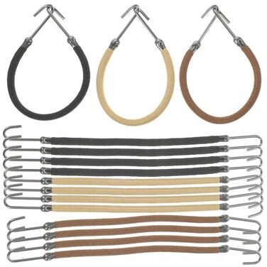 Healeved 15 PCS Bungee Hair Ties with Hooks Hair Bungee Ties Elastic Hooks Hair Ties Wrap Around Hair Ties Ponytail Hooks Hair Cords Ponytail Holders Hair Accessories for Updos
