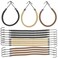 Healeved 15 PCS Bungee Hair Ties with Hooks Hair Bungee Ties Elastic Hooks Hair Ties Wrap Around Hair Ties Ponytail Hooks Hair Cords Ponytail Holders Hair Accessories for Updos