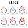 LALAFINA 24 pcs Hawaiian Flower Elastic Ponytail Holders - Soft Rubber Hair Ties for Women Girls