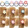 LALAFINA 24 pcs Hawaiian Flower Elastic Ponytail Holders - Soft Rubber Hair Ties for Women Girls