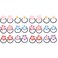 LALAFINA 24 pcs Hawaiian Flower Elastic Ponytail Holders - Soft Rubber Hair Ties for Women Girls
