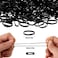 500pcs Black Hair Elastics Mini Hair Rubber Bands Non-slip Black Hair Ties for Hair