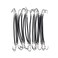 IUAQDP 36 Pieces Elastic Hair Ties with Hook Clips - Ponytail Holders, Rubber Bungee Hair Bands for Thick Hair Styling for Women and Girls, Black
