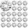 Lyrow 24 Pcs Disco Ball Sequin Hair Scrunchies Last Disco Bachelorette Party Favors Silver Metallic Hair Bobbles Elastics Ponytail Holders Mirror Ball Retro 70s 80s 90s Party Bridal Shower
