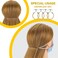 15 Pieces Elastic Hook Hair Tie Styling Ponytail Holder Hooks Cord for Curly Long Hair(Blonde)