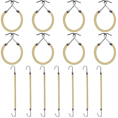 15 Pieces Elastic Hook Hair Tie Styling Ponytail Holder Hooks Cord for Curly Long Hair(Blonde)