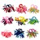 Pack of 18 Mix Color Boutique Girls' Curly Korker Bow Hair Ties