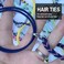 Long Hair Ties for Women, 25" Elastic No Tangle Spiral Hair Ties Damage-Free Pony Tail Holders for Thick Long Hair Motorcycle Hair Accessories for Sports- Bike Riding Swim Skiing-Navy Blue/Purple