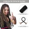 6 Pieces Iron Wire Embedded Hair Ties for Women &amp; Men - Spiral Bendable Loc Holders for Thick Curly Hair (Black)