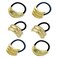 CUBACO 6PCS Metal Hair Ties for Women,Gold Hair Ties for Thick Hair,Small Hair Elastics Ponytail Hair Cuffs Gold Hair Accessories Pony Tails Hair Ties