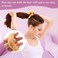 Boobeen 12 Pack Large Hair Elastics - Seamless Coloured Stretch Rubber Bands for Thick Curly Hair, Ponytail Holders for Women