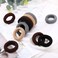 WILLBOND 16 Pieces Thick Cotton Hair Ties, Seamless Cotton Hair Bands, No Crease No Break No Slip Hair Bands, Ties for Women Girls (Dark Color)