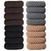 WILLBOND 16 Pieces Thick Cotton Hair Ties, Seamless Cotton Hair Bands, No Crease No Break No Slip Hair Bands, Ties for Women Girls (Dark Color)