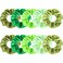 Whaline 10Pcs St. Patrick's Day Green Hair Ponytail Holders Hair Scrunchies Irish Holiday Elastic Hair Bands Gradient Green Satin Fabric Hair Ties for Women Girl Teen Hair Accessories Party Gift Favor