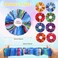 Toulite 24 Pcs Fiesta Elastic Hair Ties Cinco De Mayo Intestine Headbands: Colorful Hair Ropes for Thick/Thin Hair, Women, Girls - Mexican Theme Carnival Accessories