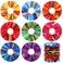 Toulite 24 Pcs Fiesta Elastic Hair Ties Cinco De Mayo Intestine Headbands: Colorful Hair Ropes for Thick/Thin Hair, Women, Girls - Mexican Theme Carnival Accessories