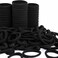 Chuangdi 200 Pcs Hair Ties Bulk Elastics Hair Bands No Metal Ponytail Holders No Crease Thick Seamless Hair Ties for Women Men(2 Inch,Black)