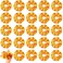 Waydress 24 Pcs Softball Hair Scrunchies, Satin Hairbands Scrunchy Softball Gifts for Girls, Softball Pattern Hair Ties for Women Player Team, Yellow (24 Count)