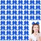 50 Pcs 8'' Large Cheer Hair Bows Blue Cheerleading Hair Bows Ties Ponytail Holder Elastic Band Boutique Hair Accessories for Teen Girls High School College Softball Competition Sports