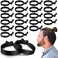 36 Pcs Knotted Flat Elastic Hair Ties for Men - No Crease Breakage Ponytail Holders, Strong Accessories for Thick Long Curly Hair