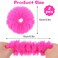 2 Pcs Hot Pink Scrunchies, Pom Pom Hair Ties Faux Rabbit Fur Fuzzy Scrunchies Fluffy Ponytail Holders Hair Accessories for Girls Women (Hot Pink)