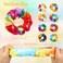 Toulite 24 Pieces Tie Dye Hair Scrunchies Bulk Colorful Tie Dye Hair Scrunchies Accessories Rainbow Elastic Ponytail Holder Bands for Women Girls Party Favors