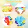 Toulite 24 Pieces Tie Dye Hair Scrunchies Bulk Colorful Tie Dye Hair Scrunchies Accessories Rainbow Elastic Ponytail Holder Bands for Women Girls Party Favors