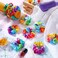 Toulite 24 Pieces Tie Dye Hair Scrunchies Bulk Colorful Tie Dye Hair Scrunchies Accessories Rainbow Elastic Ponytail Holder Bands for Women Girls Party Favors