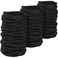 500 Pcs Hair Ties Bulk for Thick Non Metal Hair Elastics Rubber Bands Ponytail Holders for Women Men Straight Thick Curly(Black)